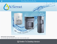 Tablet Screenshot of algreatwater.com